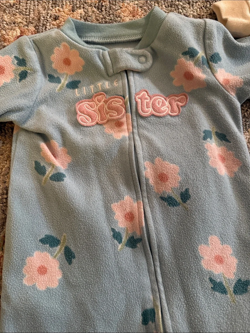 Carter's 6 month fleece 2 way zip-up haul